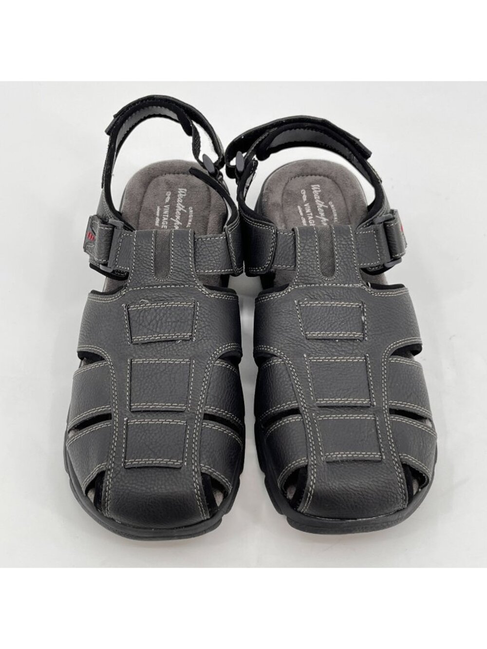 Weatherproof Vintage Caleb Fisherman Sandals Black Size 13 Synthetic EVA Sole